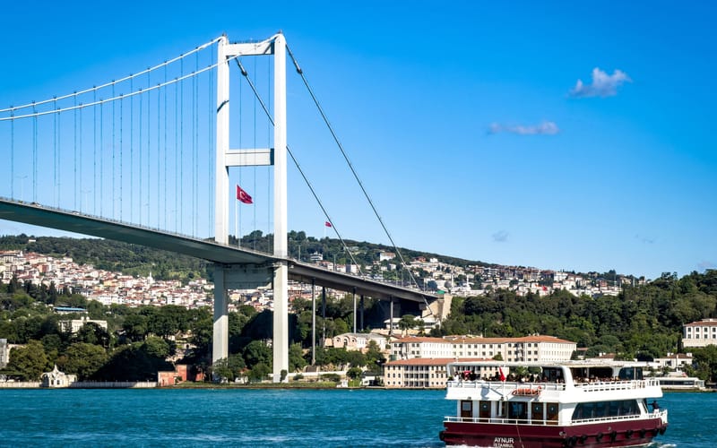 W22. A ferry on the Bosphorus.