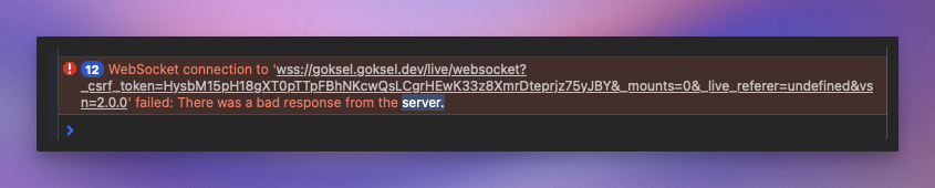 WebSocket connection problem